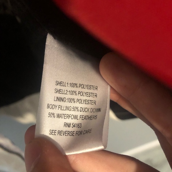 Calvin Klein white duck down water fowl feathers winter jacket size large - Picture 4 of 9